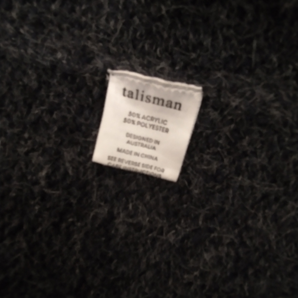 Sundance Talisman long hooded fairisle cardigan sweater M - Picture 8 of 9